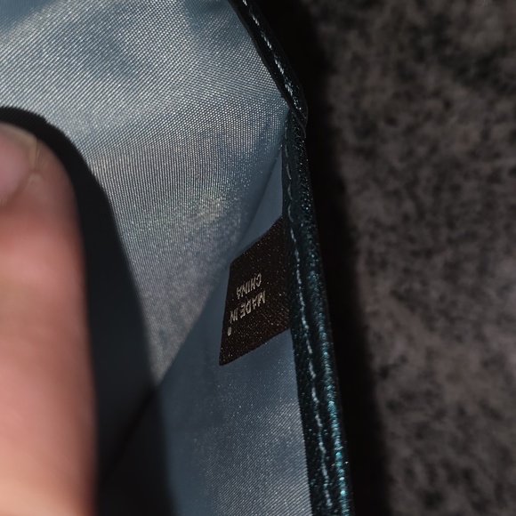 Coach Metallic Teal Blue Passport Wallet - Picture 6 of 6